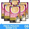 Inaba Húmedos^Churu Broth Pouch Gatos Sabor Pollo y Salmón 50gr Pack 6 Unidades