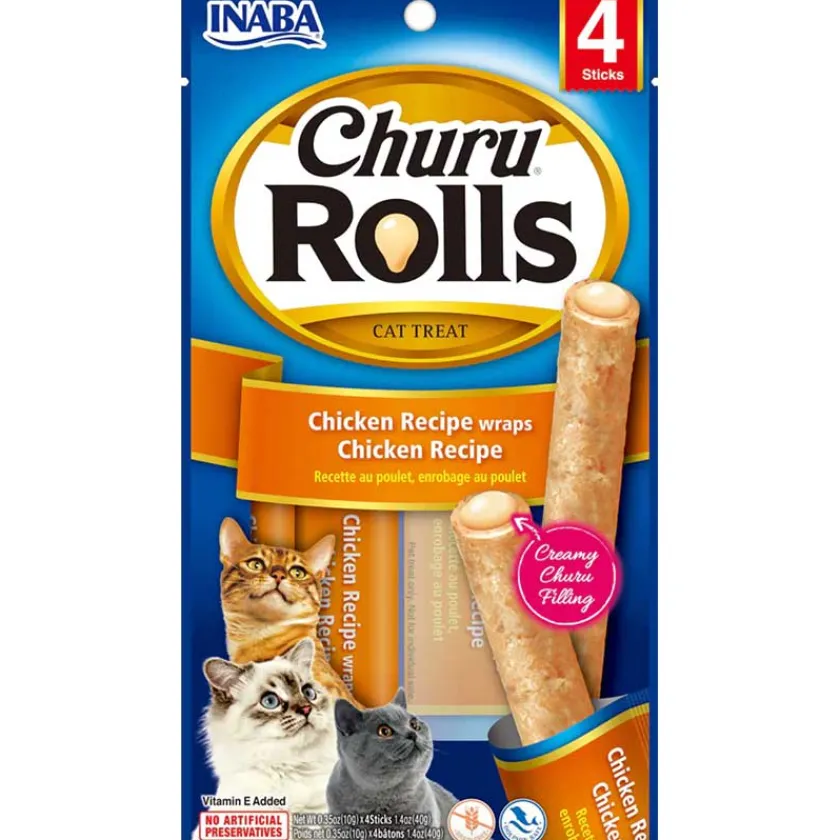 Inaba Naturales | Galletas^Churu Cat Rolls Chicken 40gr