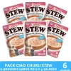 Inaba Húmedos^Churu Cat Stew Chicken Salmon 40 gr PACK 6 Unidades