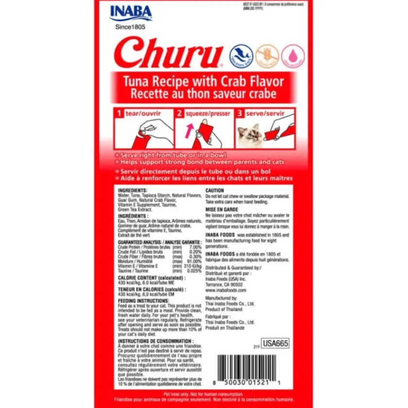 Inaba Húmedos | Castrados^Ciao Churu Atún Con Cangrejo (56gr)