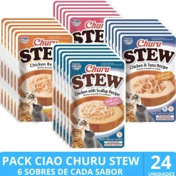 Inaba Adultos (1 A 7 Años)^Ciao Churu Cat Stew Pack Degustacion 24 unidades
