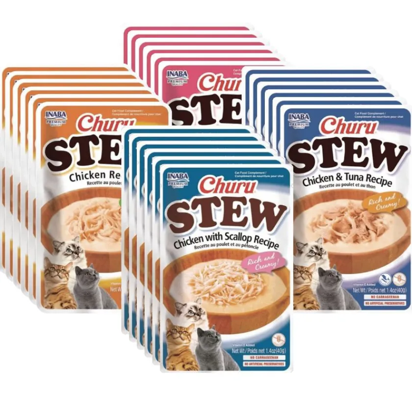 Inaba Adultos (1 A 7 Años)^Ciao Churu Cat Stew Pack Degustacion 24 unidades