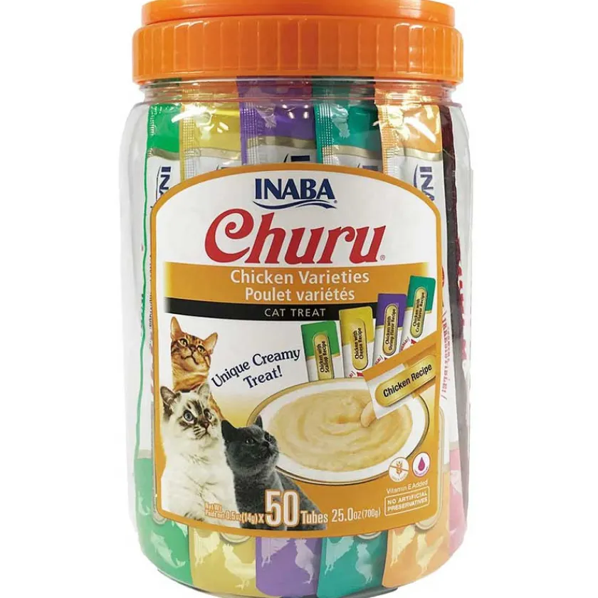 Inaba Húmedos | Galletas^Ciao Churu frasco Variedades de Pollo 50 tubos 700gr