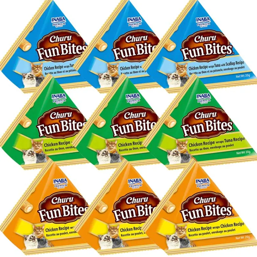 Inaba Galletas^Ciao Churu Fun Bites Mix Degustacion con 3 unidades (9 sachet)