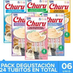 Inaba Húmedos^Ciao Churu Mix Degustación con 6 unidades (24 tubitos)