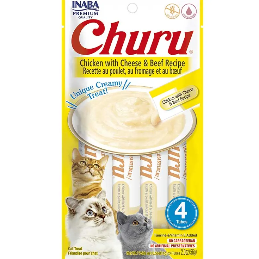 Inaba Húmedos^Ciao Churu Pollo, Carne y Queso 56gr