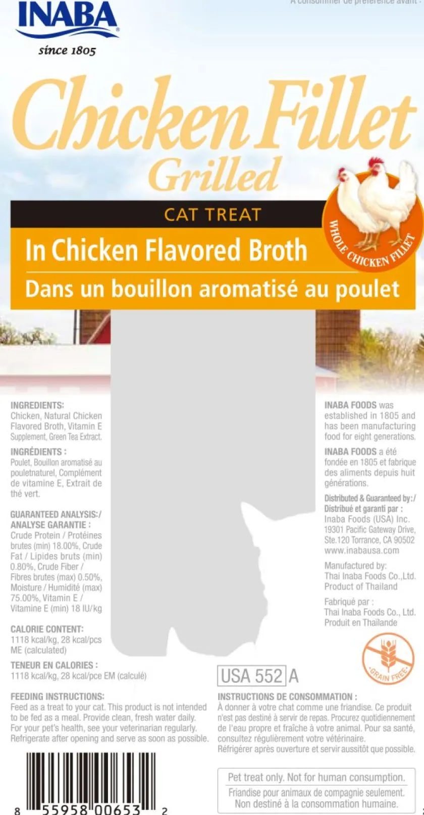 Inaba Naturales^Ciao Filete Grillado Pollo 25gr