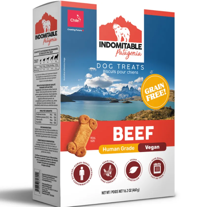 INDOMITABLE Galletas Y Snacks^Perro Galletas Horneadas Grain-Free Beef 460 gr