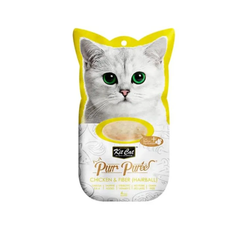 KIT CAT Galletas^Plus+ Chicken & Fiver Hairball 4 x15gr