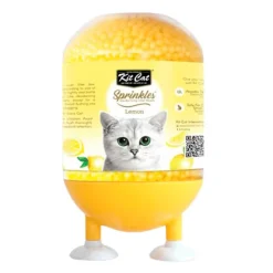KIT CAT Arenas^Sprinkles Perlas Perfumadas para arena de gato Aroma Limón 240gr