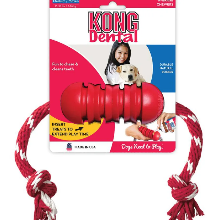 Kong Juguetes^Dental With Rope Medium