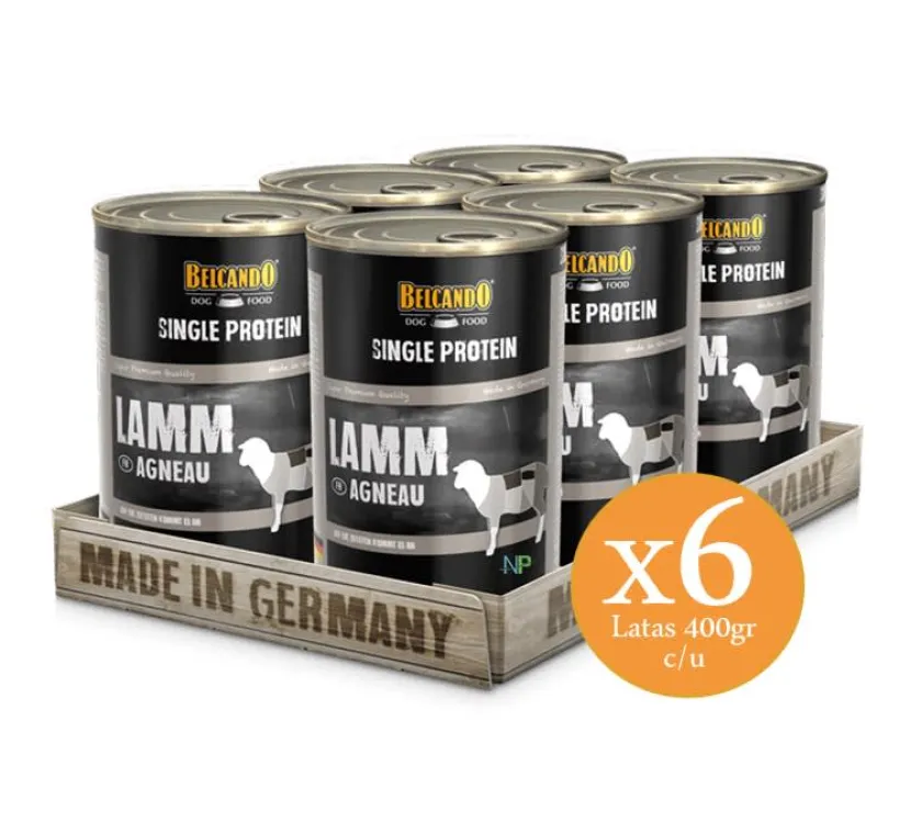 Belcando Húmedos^Lata Single Protein Cordero 400gr x 6un