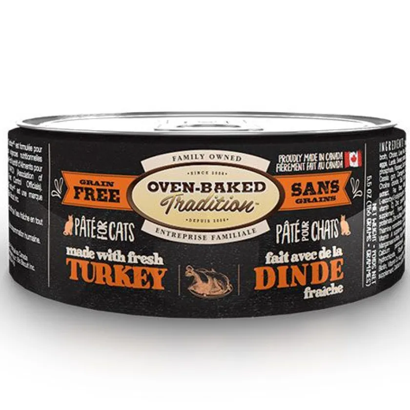 Oven Baked Húmedos^Lata Gato Paté Pavo 156gr