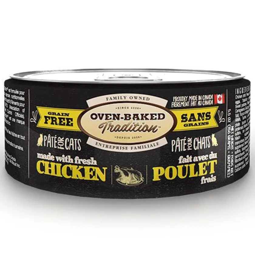 Oven Baked Húmedos^Lata Gato Paté Pollo 156gr