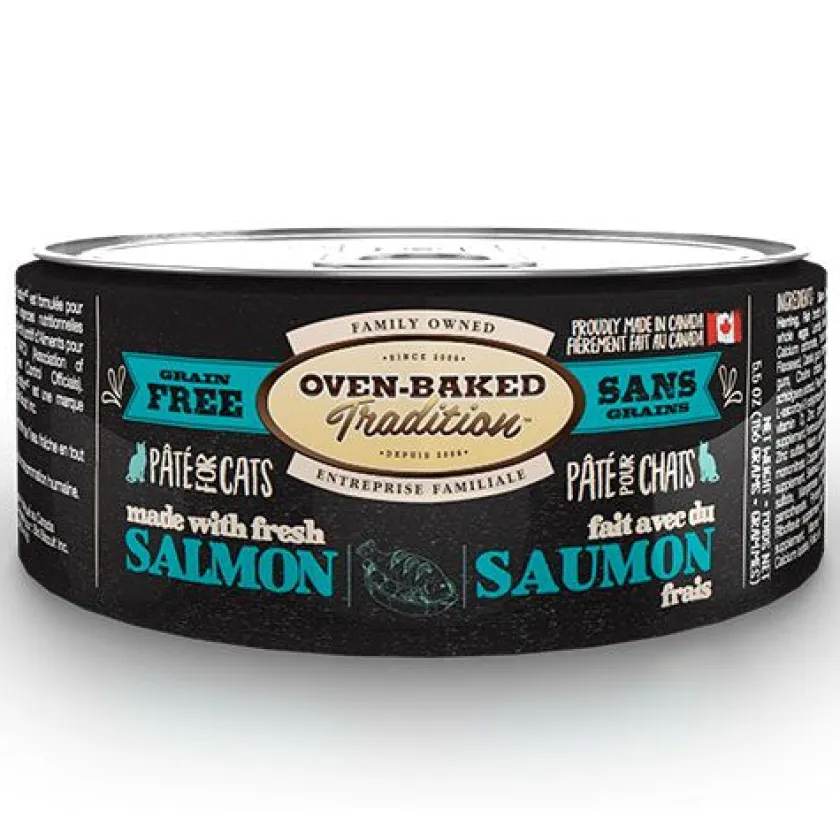 Oven Baked Húmedos^Lata Gato Paté Salmón 156gr