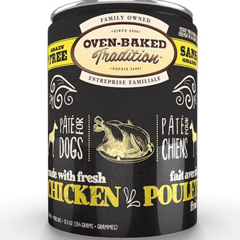 Oven Baked Húmedos^Lata Perro Paté Pollo 354gr
