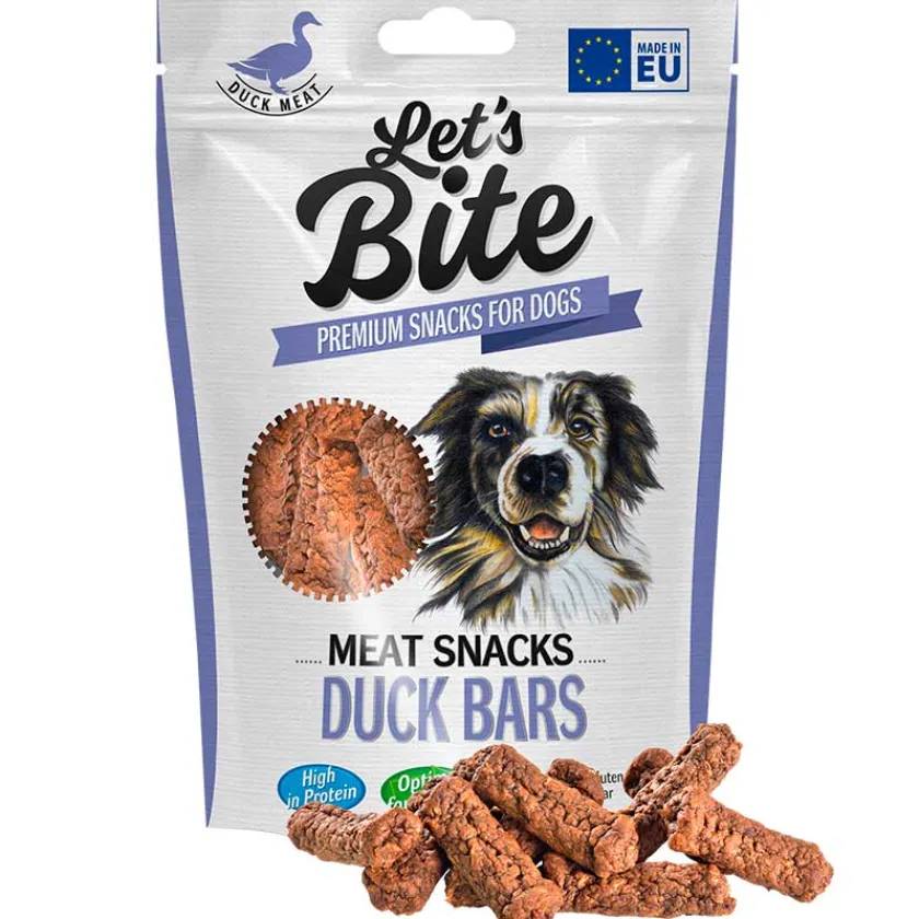 Brit Care Masticables | Galletas Y Snacks^Let’s Bite Meat Snacks Duck Bars 80gr