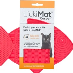 Lickimat Comederos Y Fuentes De Agua^Casper Plato Para Gato Rosado