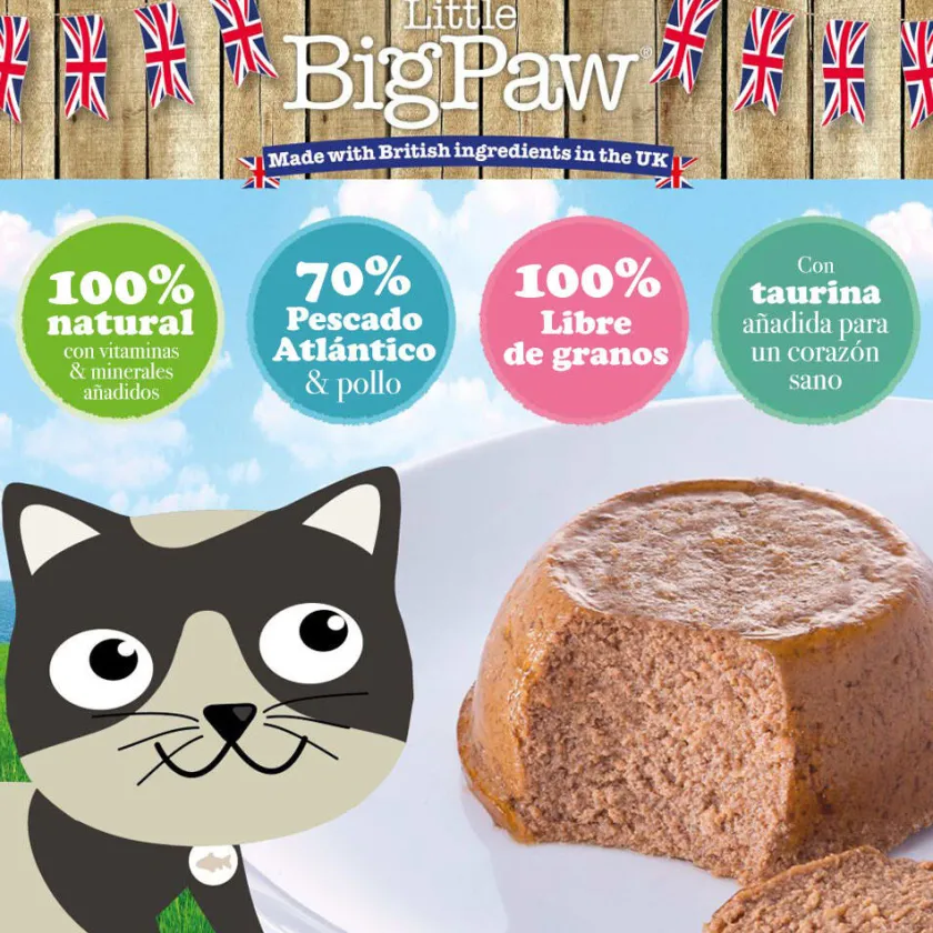 Purina - Gati Húmedos^Little Big Paw Snack para Gatos Sabor Atún Atlantico 85gr