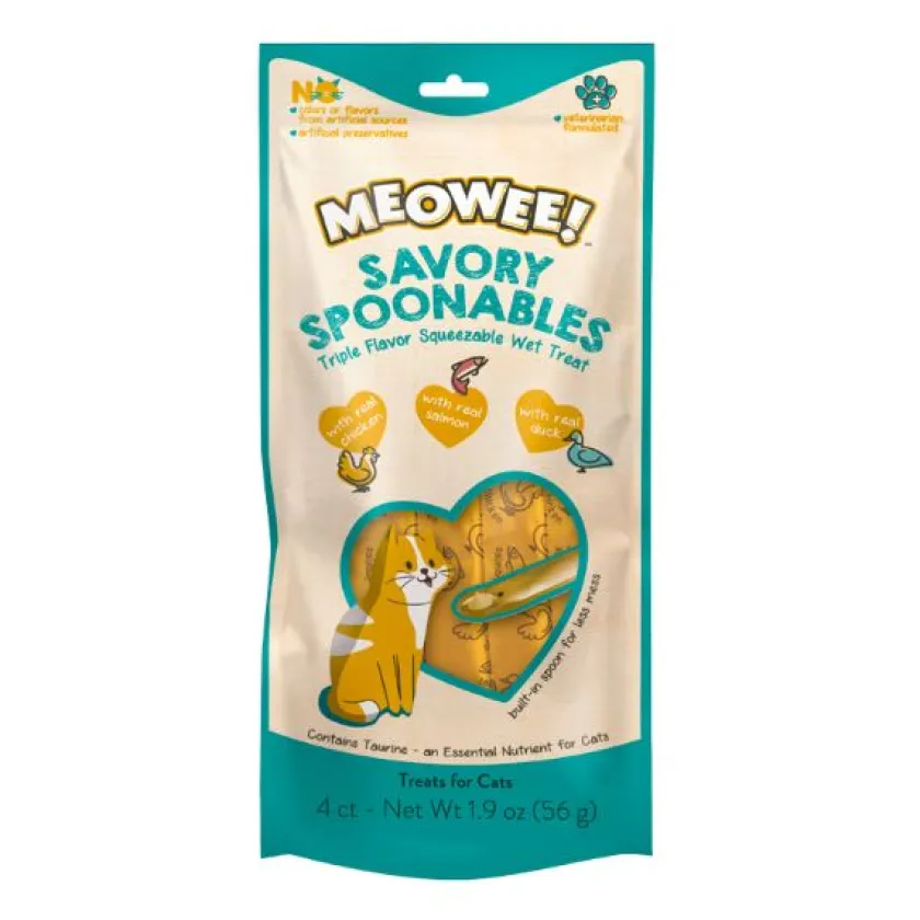MEOWEE Galletas^SPOON CHICKEN SALMON AND DUCK 56GR