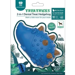 Natura Nourish Juguetes | Dentales^Treatricks Treat Erizo Juguete con premios sabor pollo para perros