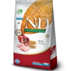 Nu0026D Adultos (1 A 7 Años)^Natural and Delicious Ancestral Gatos Castrados Adultos Sabor Pollo 1.5kg