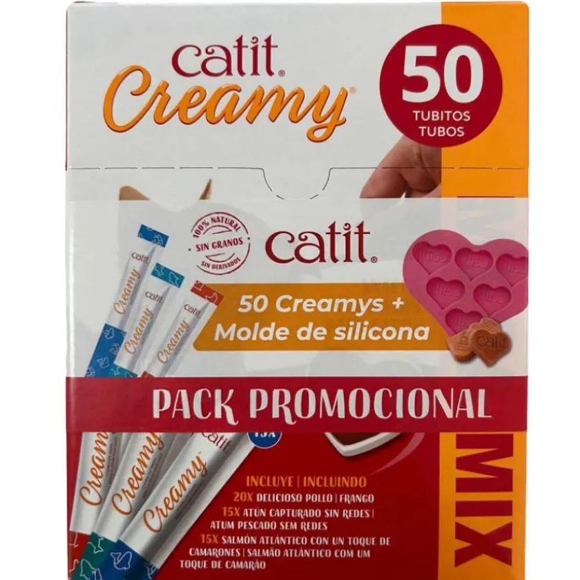 Cat it Húmedos | Adultos (1 A 7 Años)^Pack Creamy Multipack 50 un + Molde Silicona