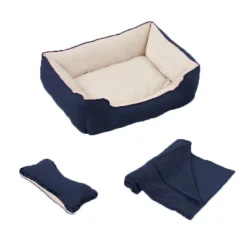 Pawise Camas | Camas^Cama + Manta + Cojín Azul