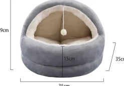 Pawise Camas^Cama Iglú Color Gris para Gatos