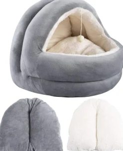 Pawise Camas^Cama Iglú Color Gris para Gatos