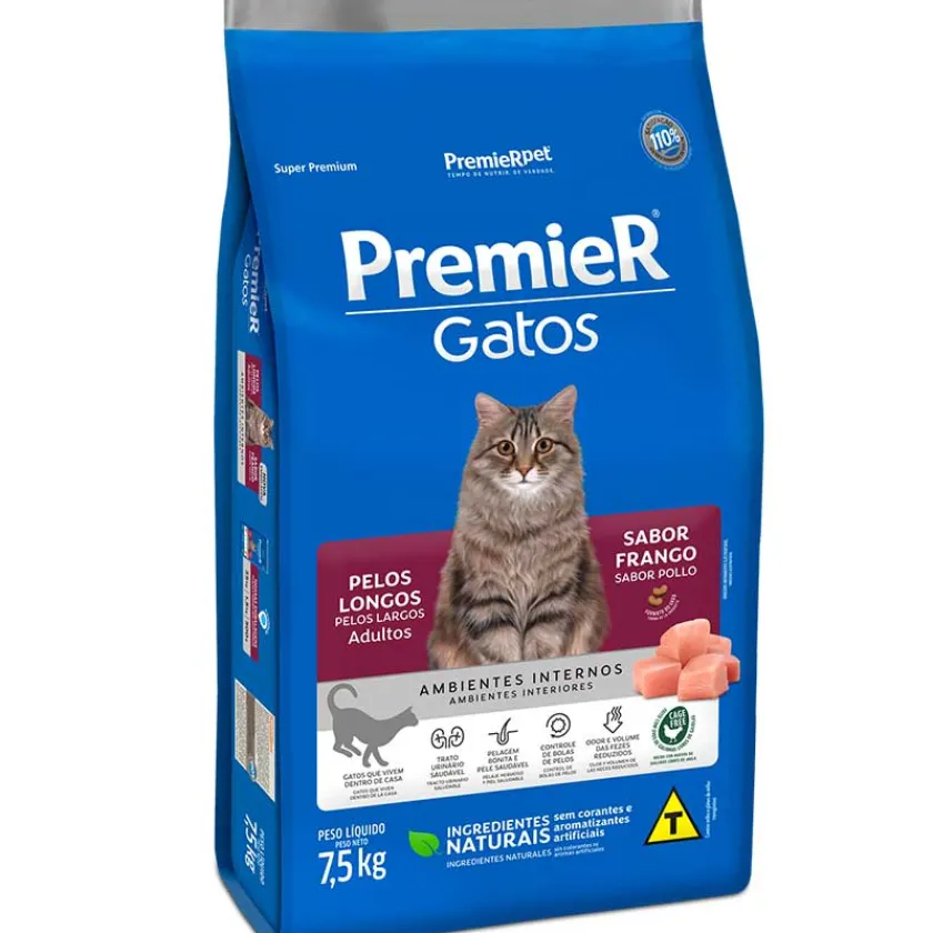 PremieR Adultos (1 A 7 Años)^Gatos Adultos de Pelo Largo 7.5kg