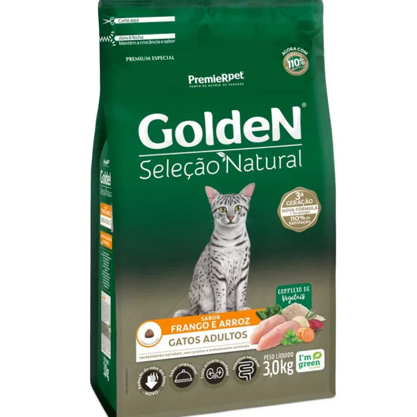PremieR Adultos (1 A 7 Años)^Golden Para Gatos Adultos Sabor Pollo y Arroz 10,1kg