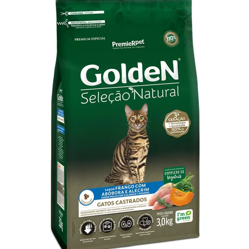 PremieR Castrados^Golden Para Gatos Castrados Sabor Pollo y Arroz 3kg