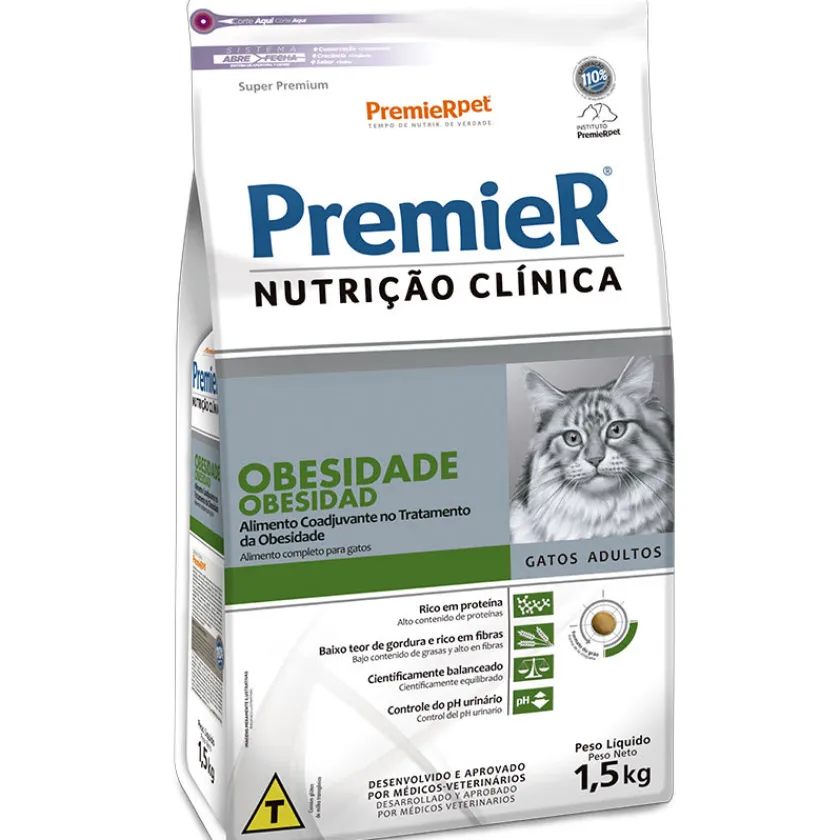 PremieR Alimentación Medicada^Nutrición Clínica para Gatos con Obesidad 1.5kg