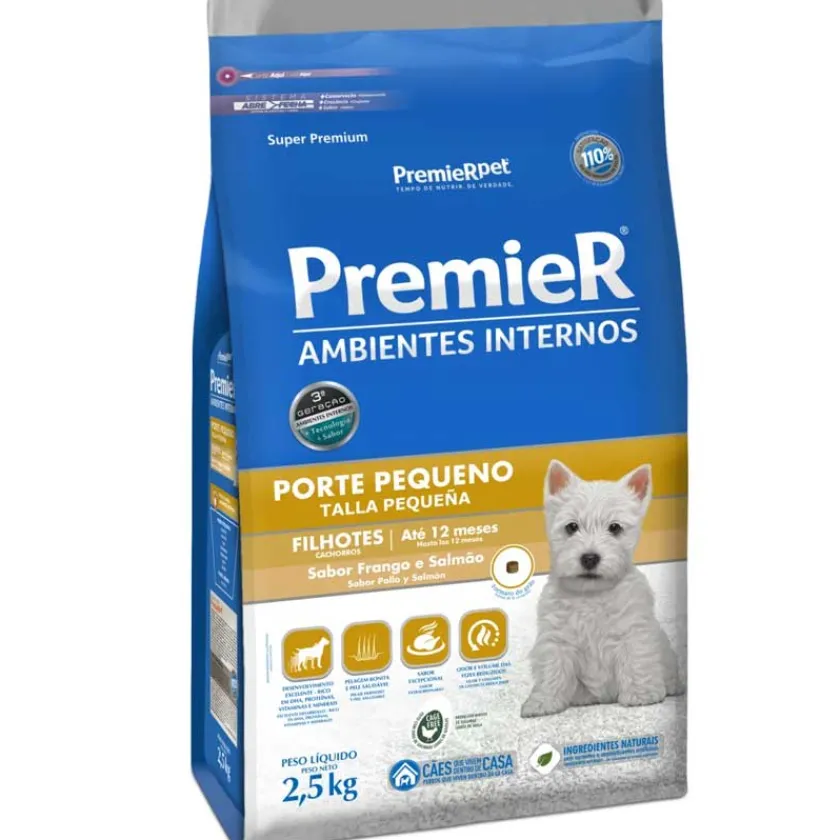 PremieR Cachorros (0 A 12 Meses)^Perros Cachorros Raza Pequeña Sabor Pollo y Salmón 2.5kg