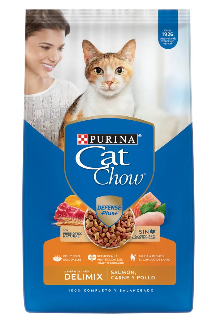 Cat Chow - Purina Adultos (1 A 7 Años)^Purina Cat Chow Adultos Delimix con Defense Plus 19.5kg