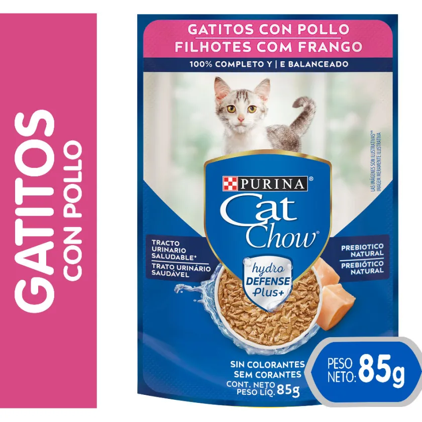 Cat Chow - Purina Húmedos^Purina Cat Chow Hydro Gatitos Pollo 85gr