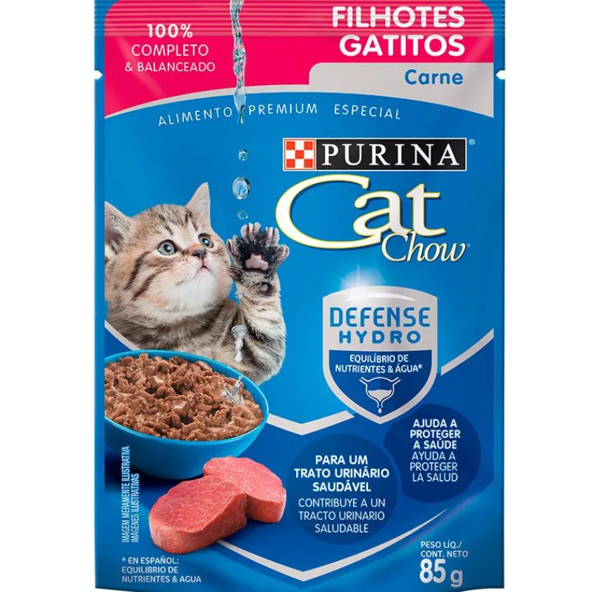 Cat Chow - Purina Húmedos^Purina Cat Chow Hydro Gatitos Carne 85gr