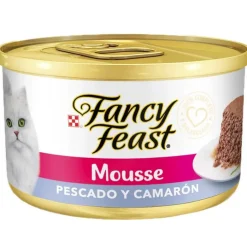 Fancy Feast - Purina Húmedos^purina fancy feast lata Mousse pescado y camaron 85 gr