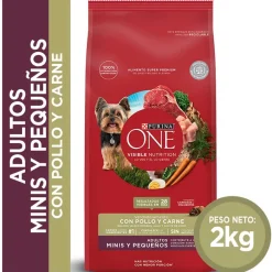 Purina One Adultos (1 A 7 Años)^PURINA® ONE® Adulto Mini y Pequeño Pollo y Carne 2kg
