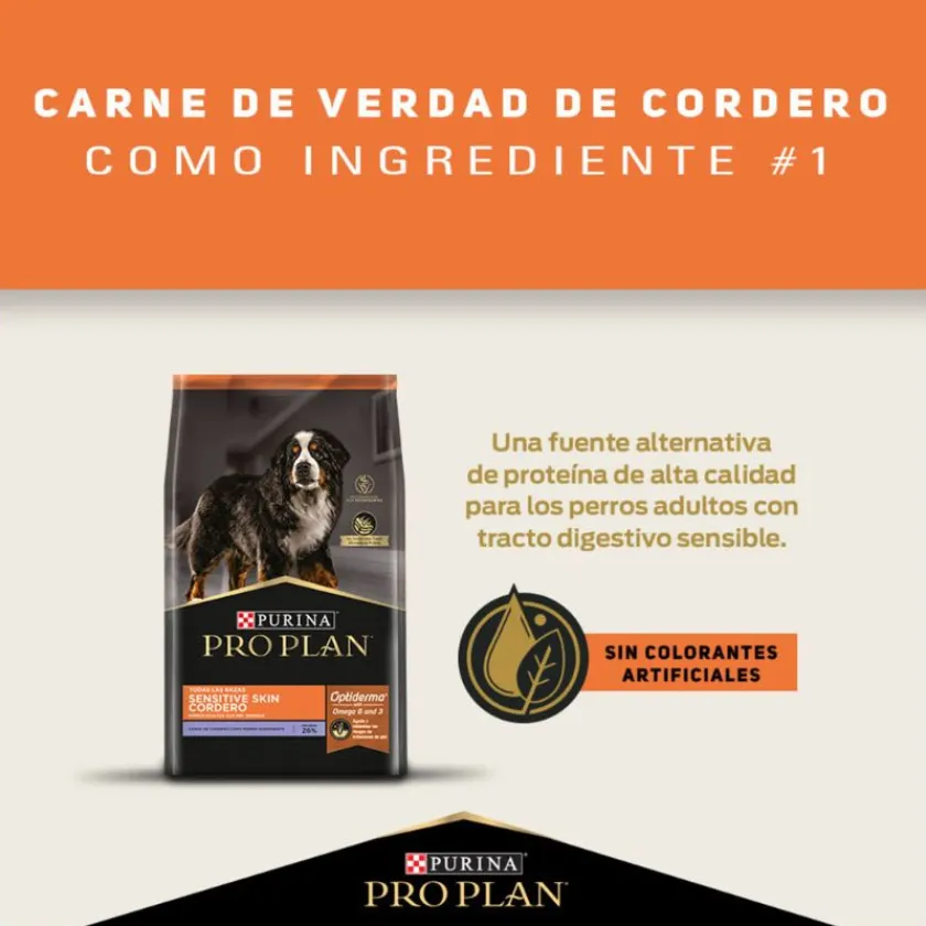 Pro Plan - Purina Adultos (1 A 7 Años)^Purina Pro Plan Adult Sensitive Skin Cordero Con Optiderma 12kg