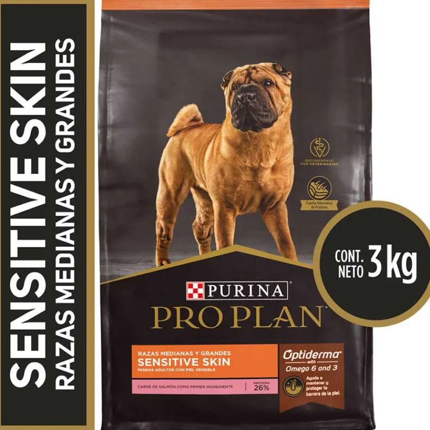 Pro Plan - Purina Adultos (1 A 7 Años)^Purina PRO PLAN Adulto Rz Mediana y Grande Sensitive Skin 3kg
