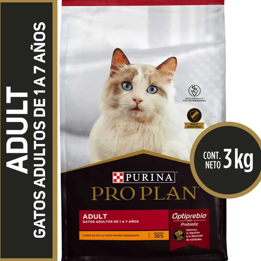 Pro Plan - Purina Adultos (1 A 7 Años)^Purina Pro Plan Cat Adult con OptiPrebio 3kg