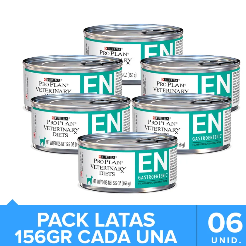 Pro Plan - Purina Alimentación Medicada^Purina Pro Plan EN Gastroenteric Felino Lata 156gr Pack 6 Unidades