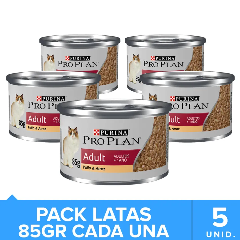 Pro Plan - Purina Húmedos^Purina Pro Plan Lata Gato Adulto Pack 5 Unidades
