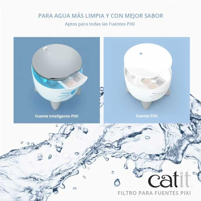 Cat it Comederos Y Fuentes De Agua^Repuestos de Filtros para Fuentes Catit PIXI 6un