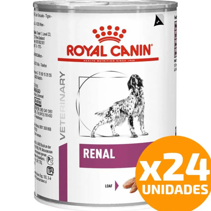 Royal Canin Alimentación Medicada^Latas Vet Diet Canine Renal Support x 24 Unidades