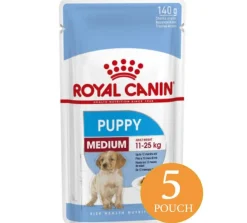 Royal Canin Húmedos^medium Puppy Pouch 140gr x 5 unidades