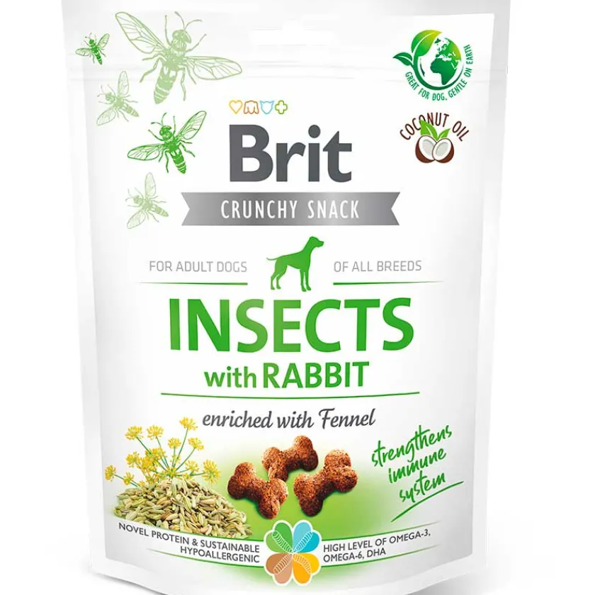 Brit Care Galletas Y Snacks | Adultos (1 A 7 Años)^Snack Dog Crunchy Insects With Rabbit 200gr