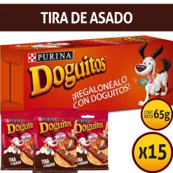 Circular Pet Galletas Y Snacks^Snacks para perros DOGUITOS® Tira de Asado 65gr Pack 15 Unidades